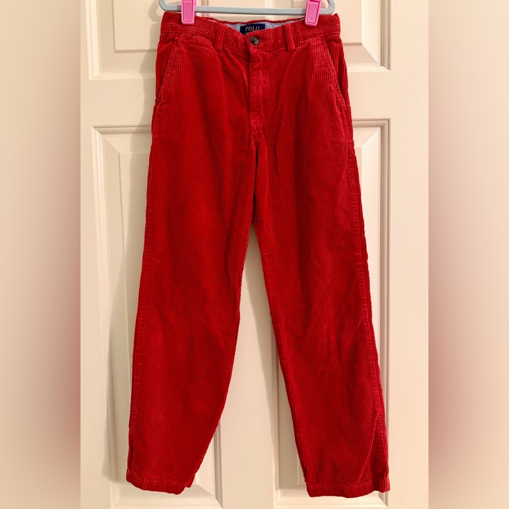 Polo by Ralph Lauren Kids Red Corduroy Pants - Picture 2 of 7